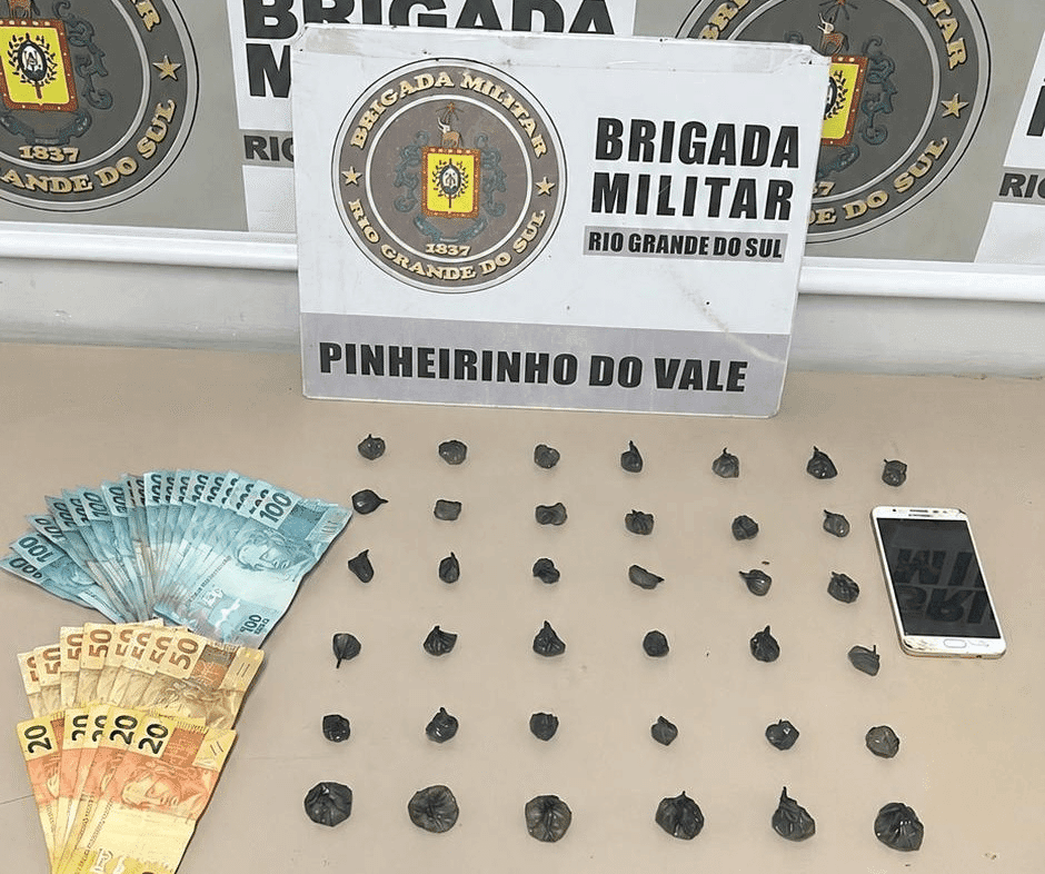Brigada Militar apreende menor por tráfico de drogas em Pinheirinho do Vale